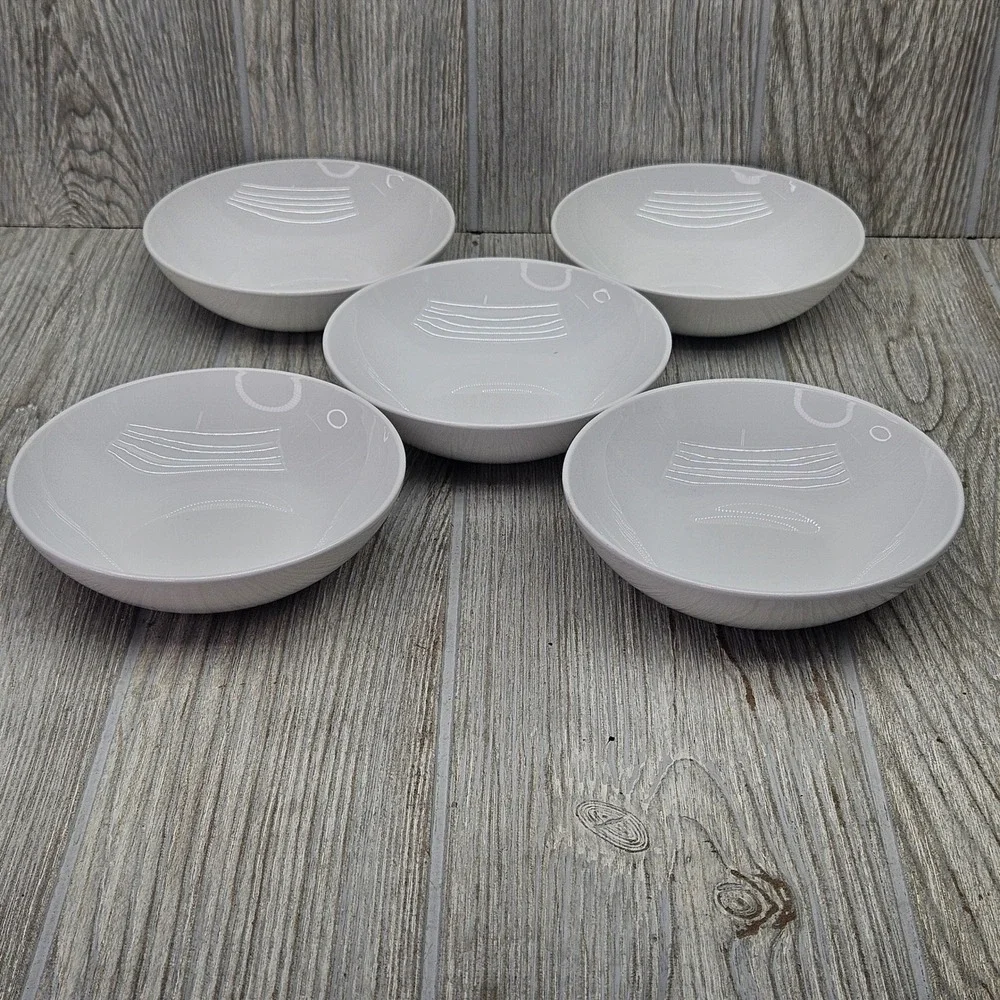 5 Centura by Corning Corelle White Coupe Discontinued Fruit Dessert Sauce Bowls